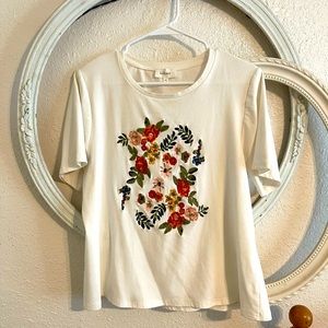 Bohme embroidered Womens tee, size XL